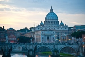 basilica of Saint Peter in the evening light